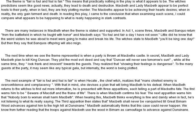 Macbeth deception essay example