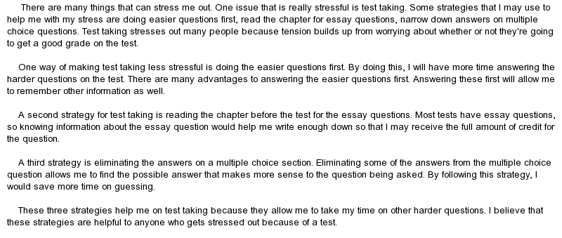 Essay on personal responsibility and college success